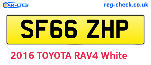 SF66ZHP are the vehicle registration plates.