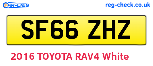 SF66ZHZ are the vehicle registration plates.