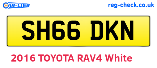 SH66DKN are the vehicle registration plates.