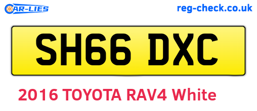 SH66DXC are the vehicle registration plates.