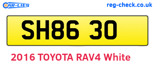 SH8630 are the vehicle registration plates.