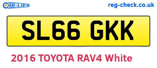 SL66GKK are the vehicle registration plates.