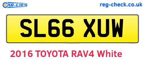 SL66XUW are the vehicle registration plates.