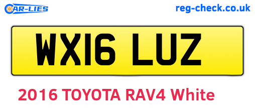 WX16LUZ are the vehicle registration plates.