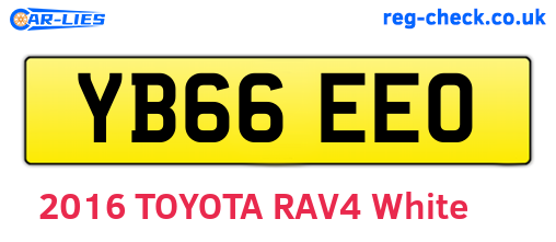YB66EEO are the vehicle registration plates.