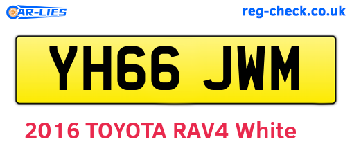 YH66JWM are the vehicle registration plates.