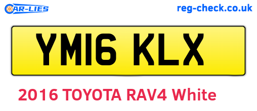YM16KLX are the vehicle registration plates.