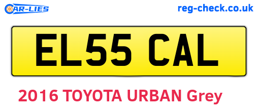 EL55CAL are the vehicle registration plates.