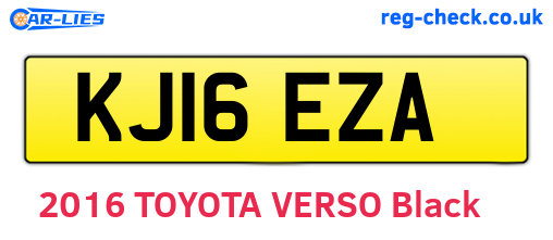 KJ16EZA are the vehicle registration plates.