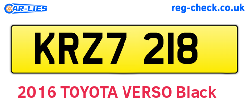 KRZ7218 are the vehicle registration plates.