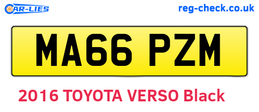MA66PZM are the vehicle registration plates.