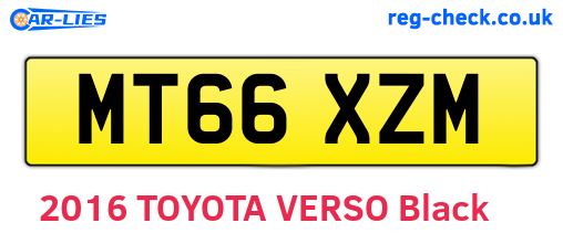 MT66XZM are the vehicle registration plates.