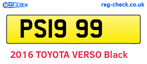 PS1999 are the vehicle registration plates.