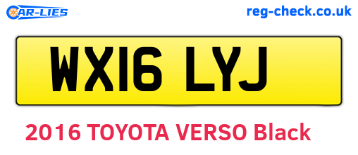 WX16LYJ are the vehicle registration plates.