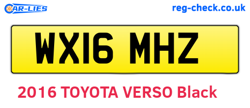 WX16MHZ are the vehicle registration plates.