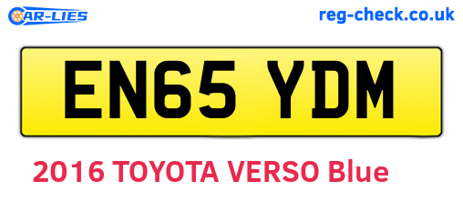 EN65YDM are the vehicle registration plates.