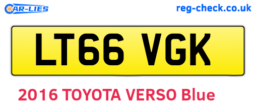 LT66VGK are the vehicle registration plates.