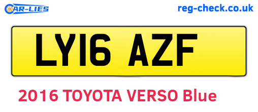 LY16AZF are the vehicle registration plates.