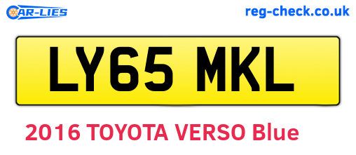 LY65MKL are the vehicle registration plates.