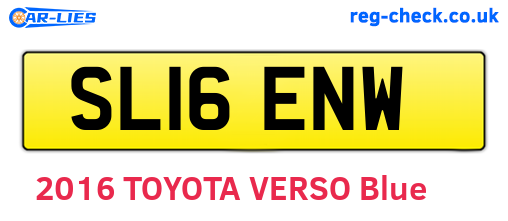 SL16ENW are the vehicle registration plates.