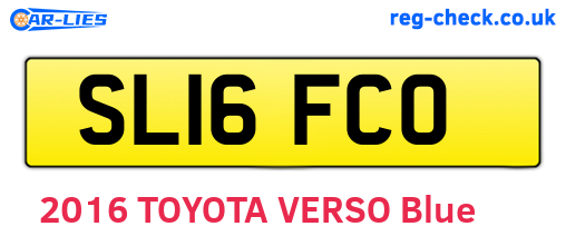 SL16FCO are the vehicle registration plates.