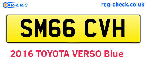 SM66CVH are the vehicle registration plates.