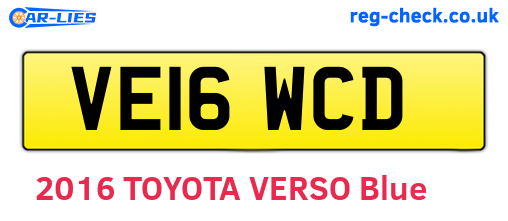 VE16WCD are the vehicle registration plates.
