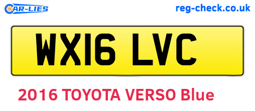 WX16LVC are the vehicle registration plates.