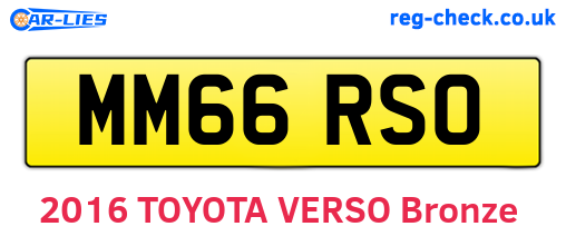 MM66RSO are the vehicle registration plates.