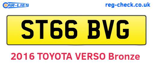 ST66BVG are the vehicle registration plates.