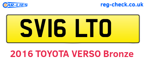 SV16LTO are the vehicle registration plates.