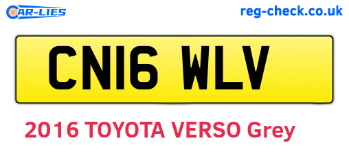 CN16WLV are the vehicle registration plates.