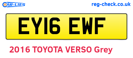 EY16EWF are the vehicle registration plates.