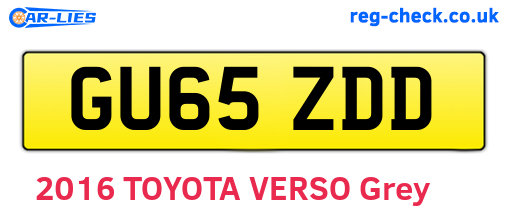 GU65ZDD are the vehicle registration plates.