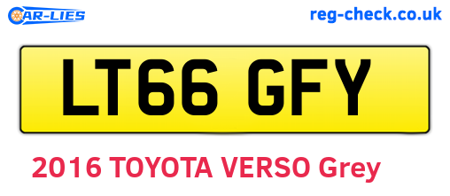 LT66GFY are the vehicle registration plates.