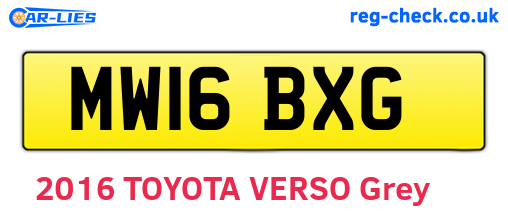 MW16BXG are the vehicle registration plates.