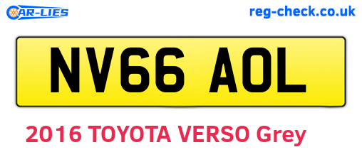 NV66AOL are the vehicle registration plates.