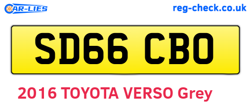 SD66CBO are the vehicle registration plates.