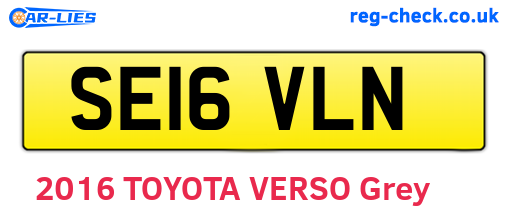 SE16VLN are the vehicle registration plates.