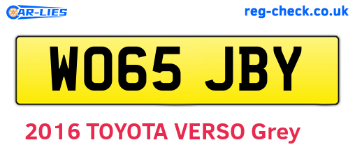 WO65JBY are the vehicle registration plates.