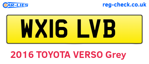 WX16LVB are the vehicle registration plates.
