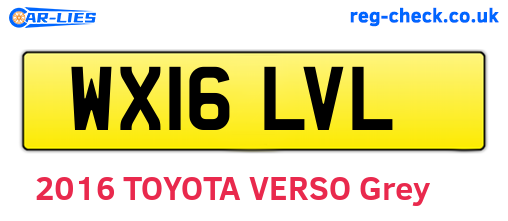 WX16LVL are the vehicle registration plates.