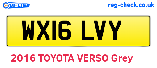 WX16LVY are the vehicle registration plates.