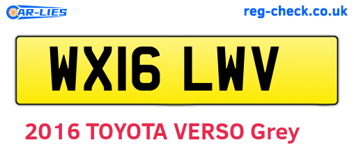 WX16LWV are the vehicle registration plates.