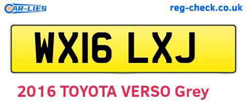 WX16LXJ are the vehicle registration plates.
