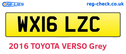 WX16LZC are the vehicle registration plates.