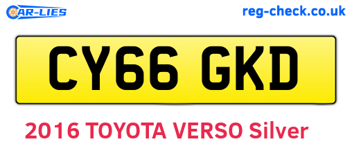 CY66GKD are the vehicle registration plates.