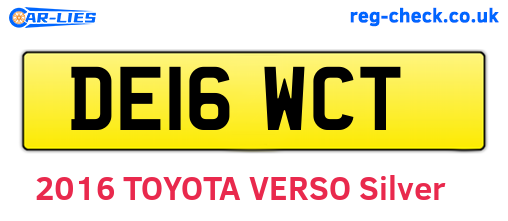 DE16WCT are the vehicle registration plates.