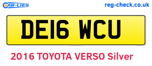 DE16WCU are the vehicle registration plates.
