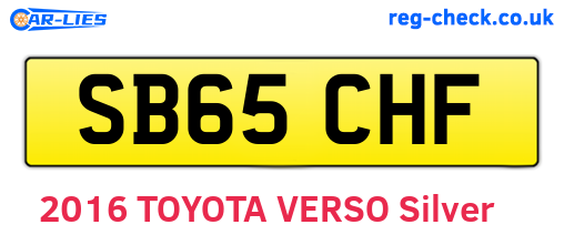 SB65CHF are the vehicle registration plates.